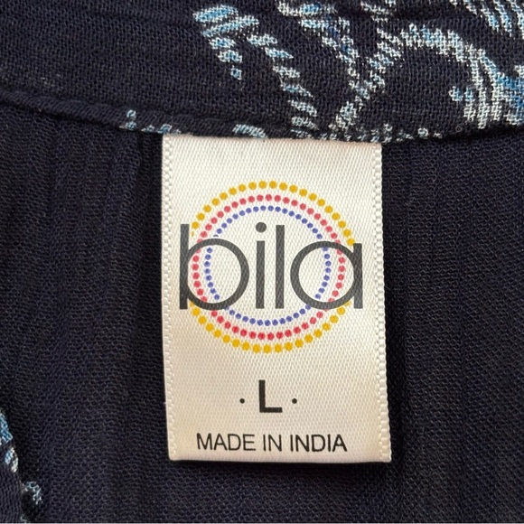 Bila Floral Print Asymmetrical Boho Sleeveless Maxi Dress Size Large - Picture 8 of 10